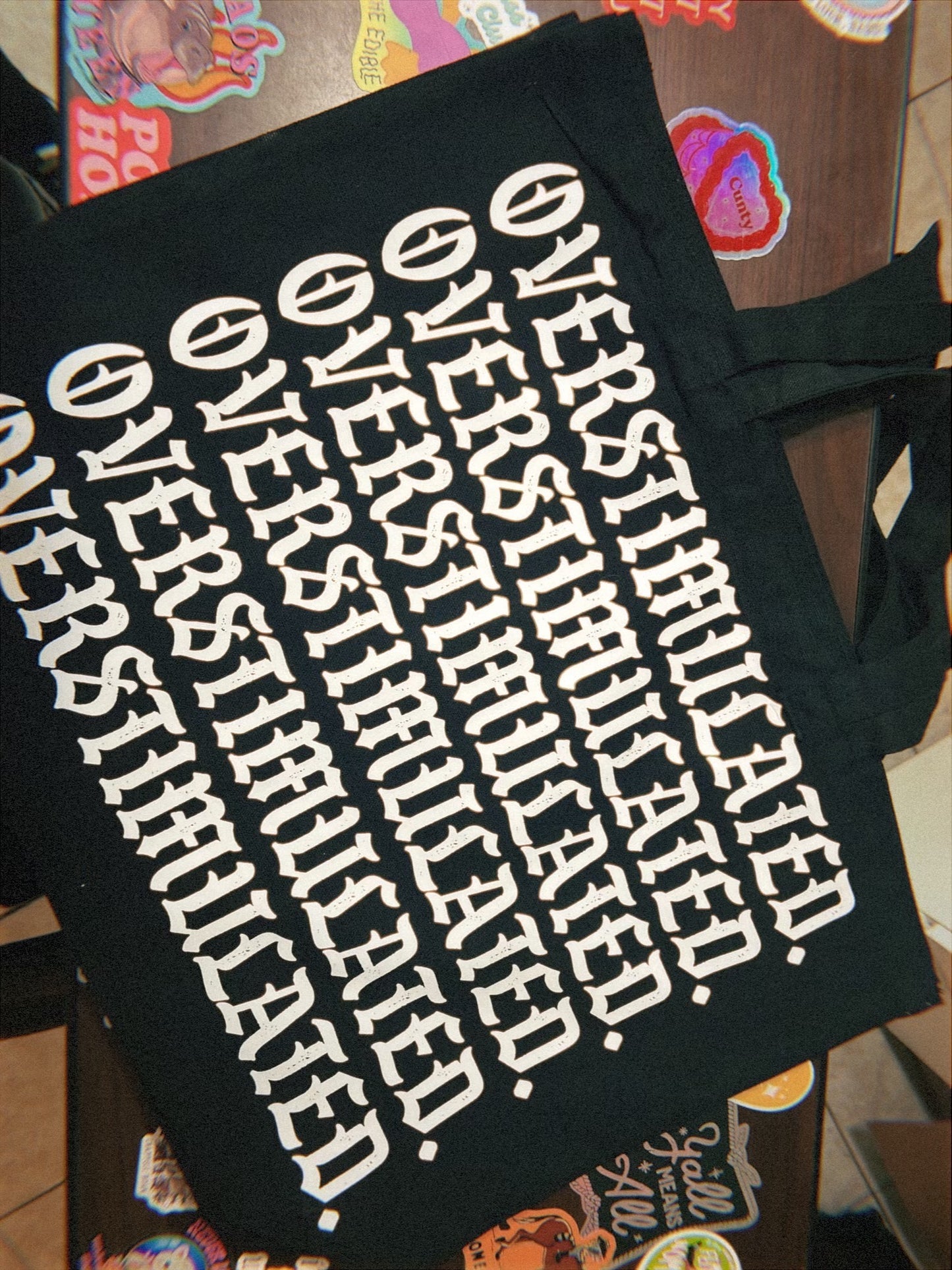 Overstimulated + XL Tote Bag
