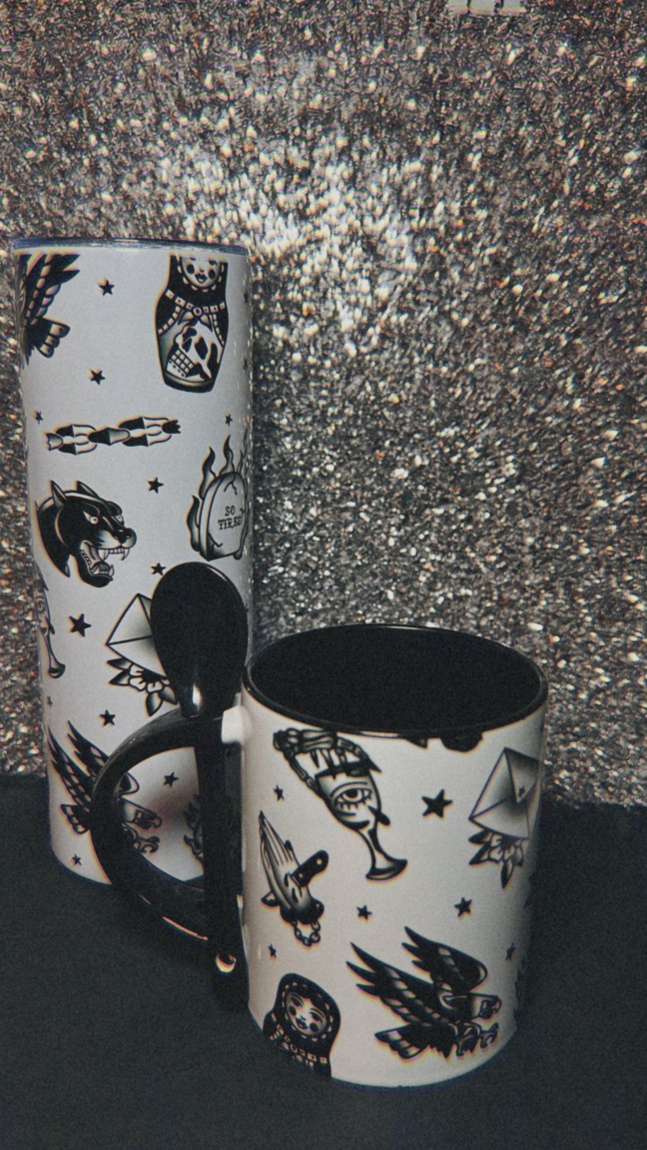 Traditional Tattoo Flash + Classic Mug
