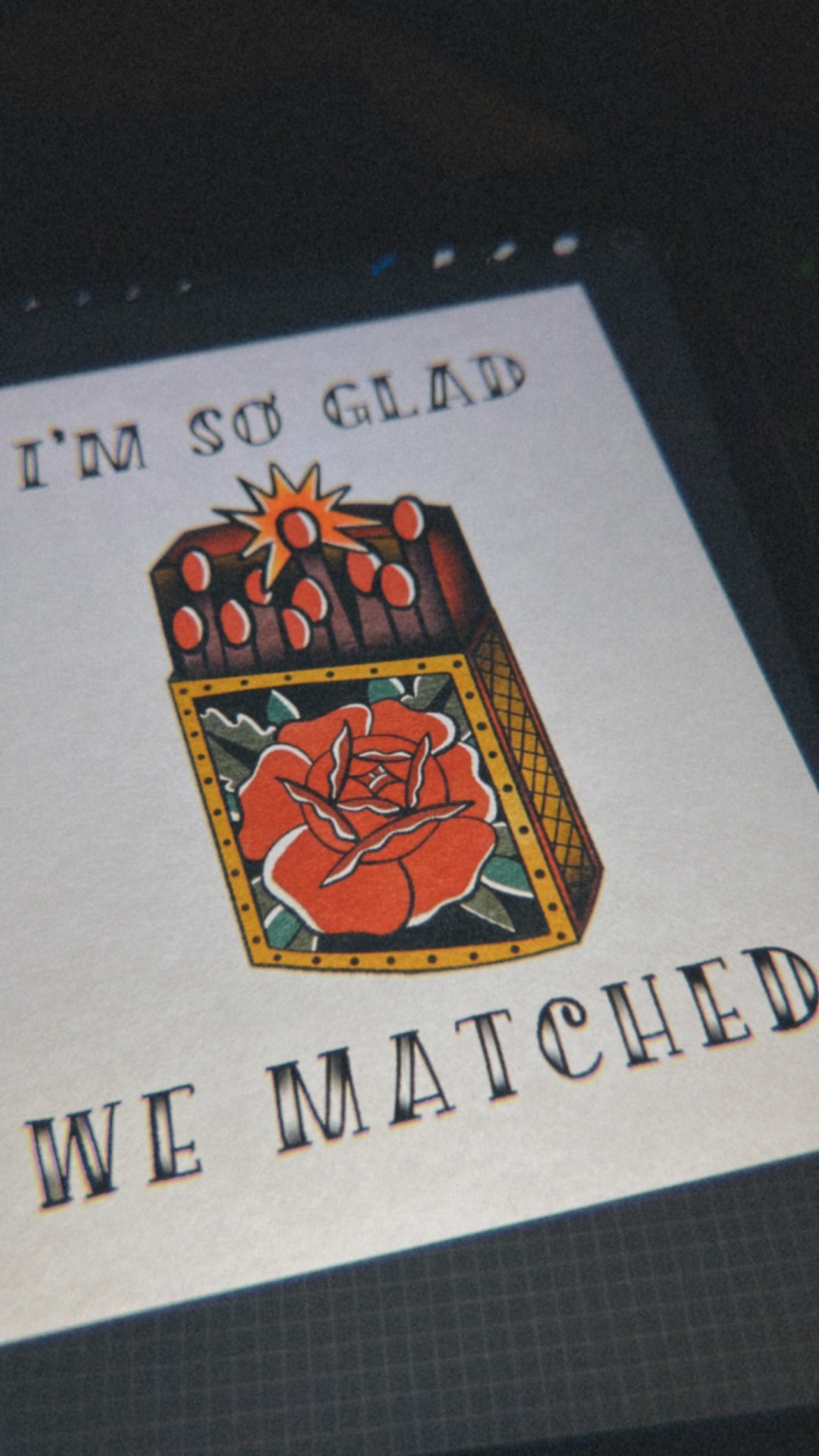 I'm so glad we matched 5x7 Greeting Card