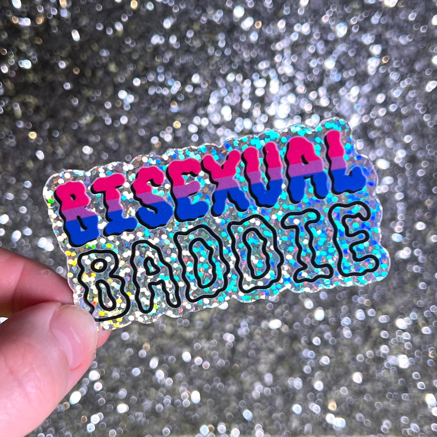 Bisexual Baddie + Glitter Sticker
