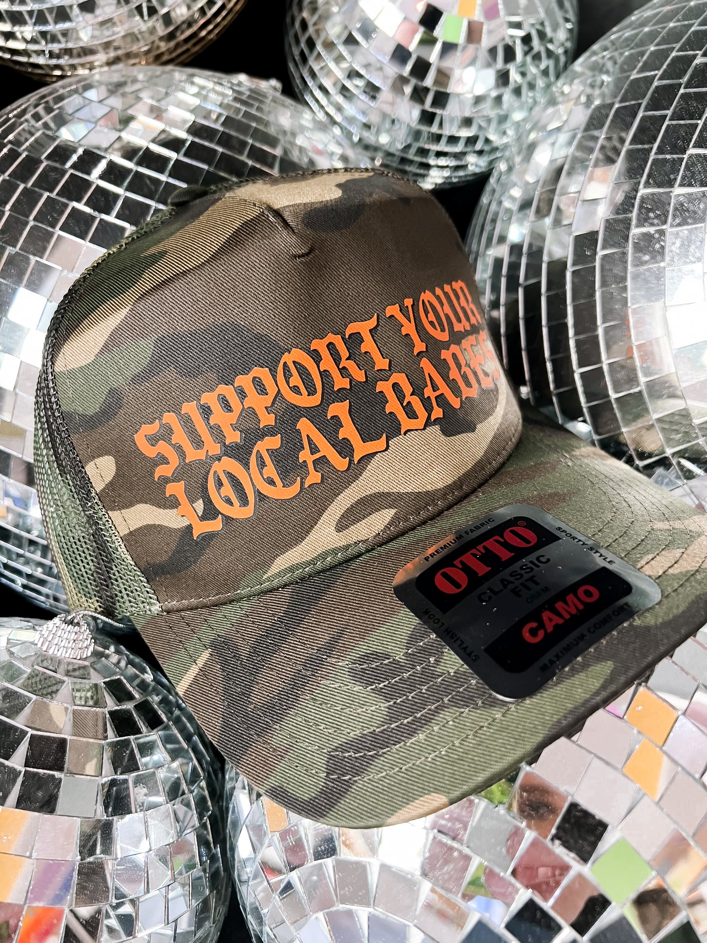 Support Your Local Babes Camo Trucker Hat
