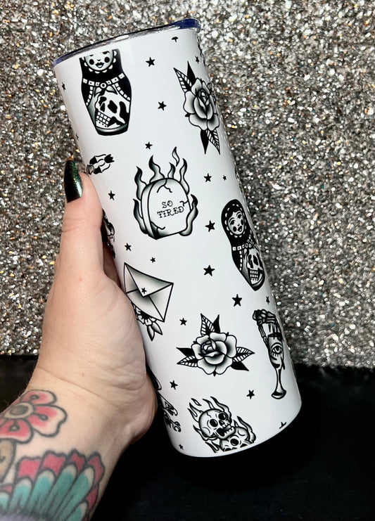Traditional Tattoo Flash + 20oz Tumbler