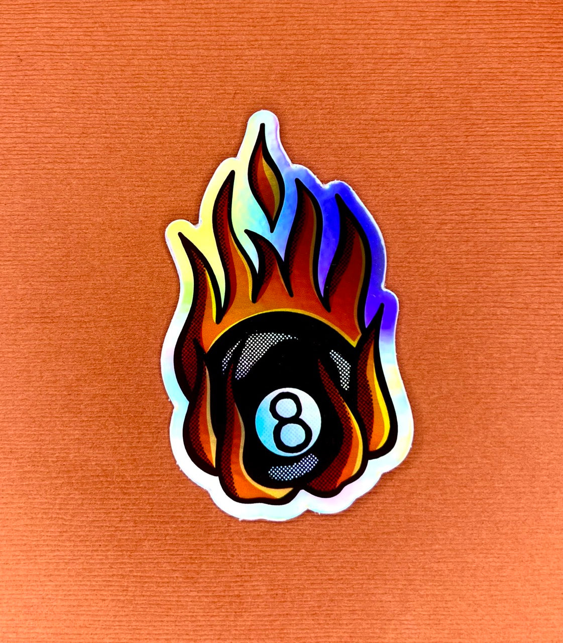 8 Ball + Holographic Sticker