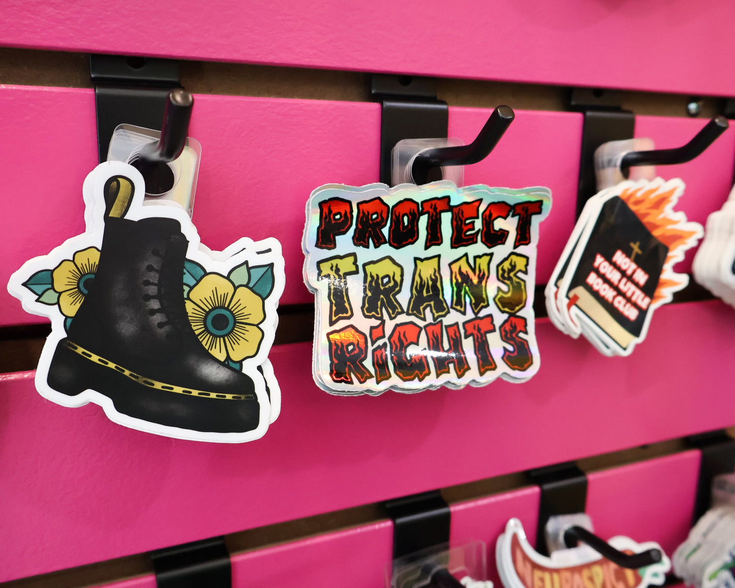 Protect Trans Rights + Holographic Sticker