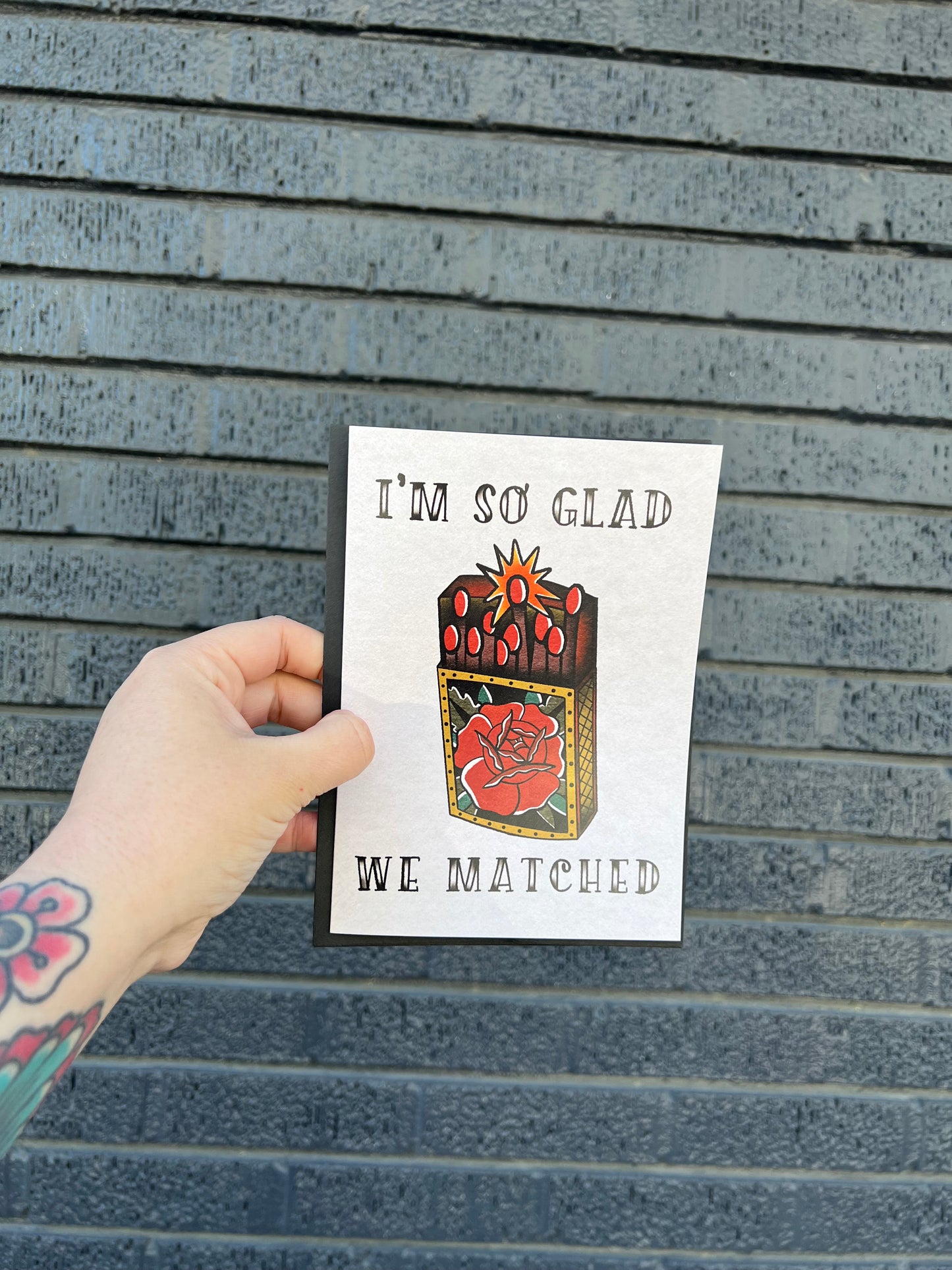 I'm so glad we matched 5x7 Greeting Card