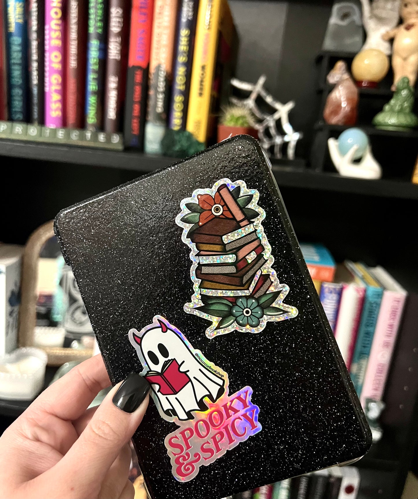 Bookish + Glitter Sticker
