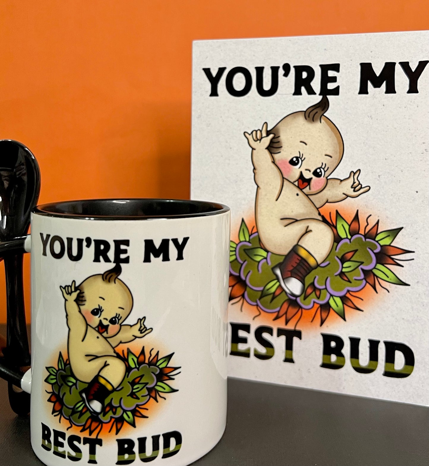 Best Bud + 5x7 Greeting Card