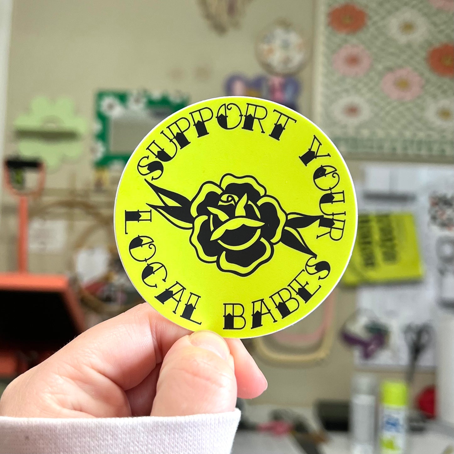 Support Your Local Babes + Matte Sticker