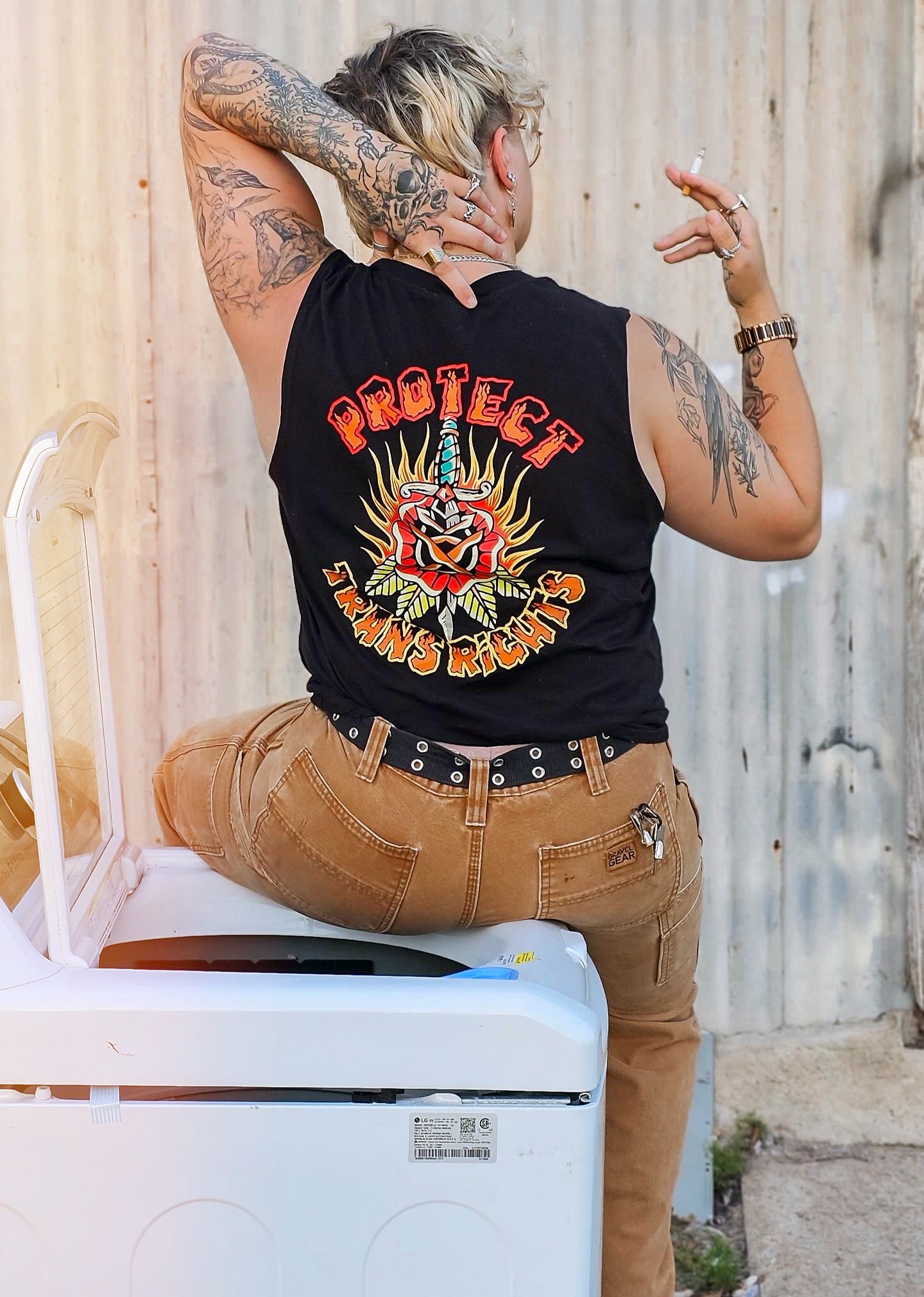 Protect Trans Rights + Muscle Tank