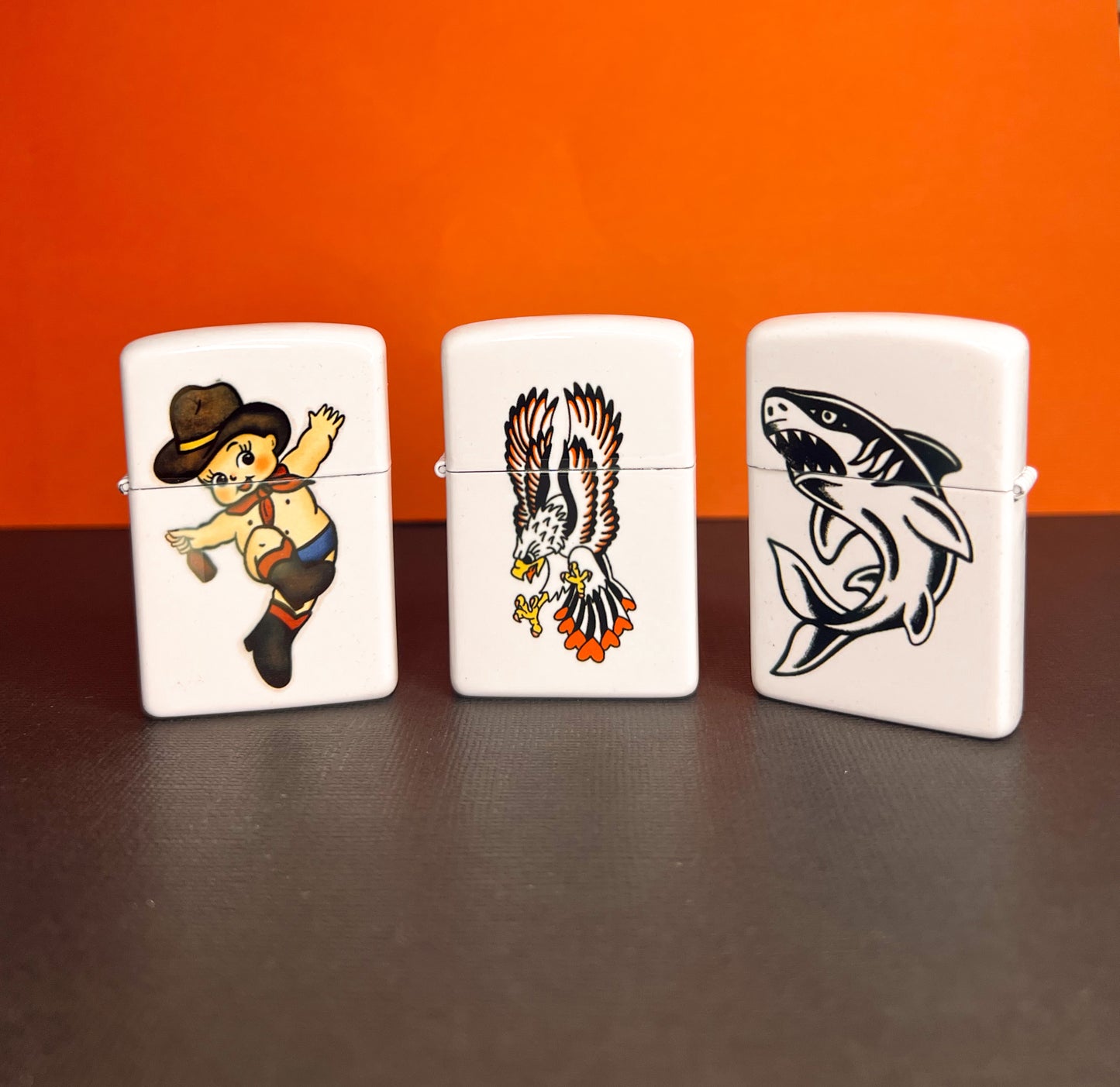 Traditional Tattoo Inspired + Flip Top Lighters