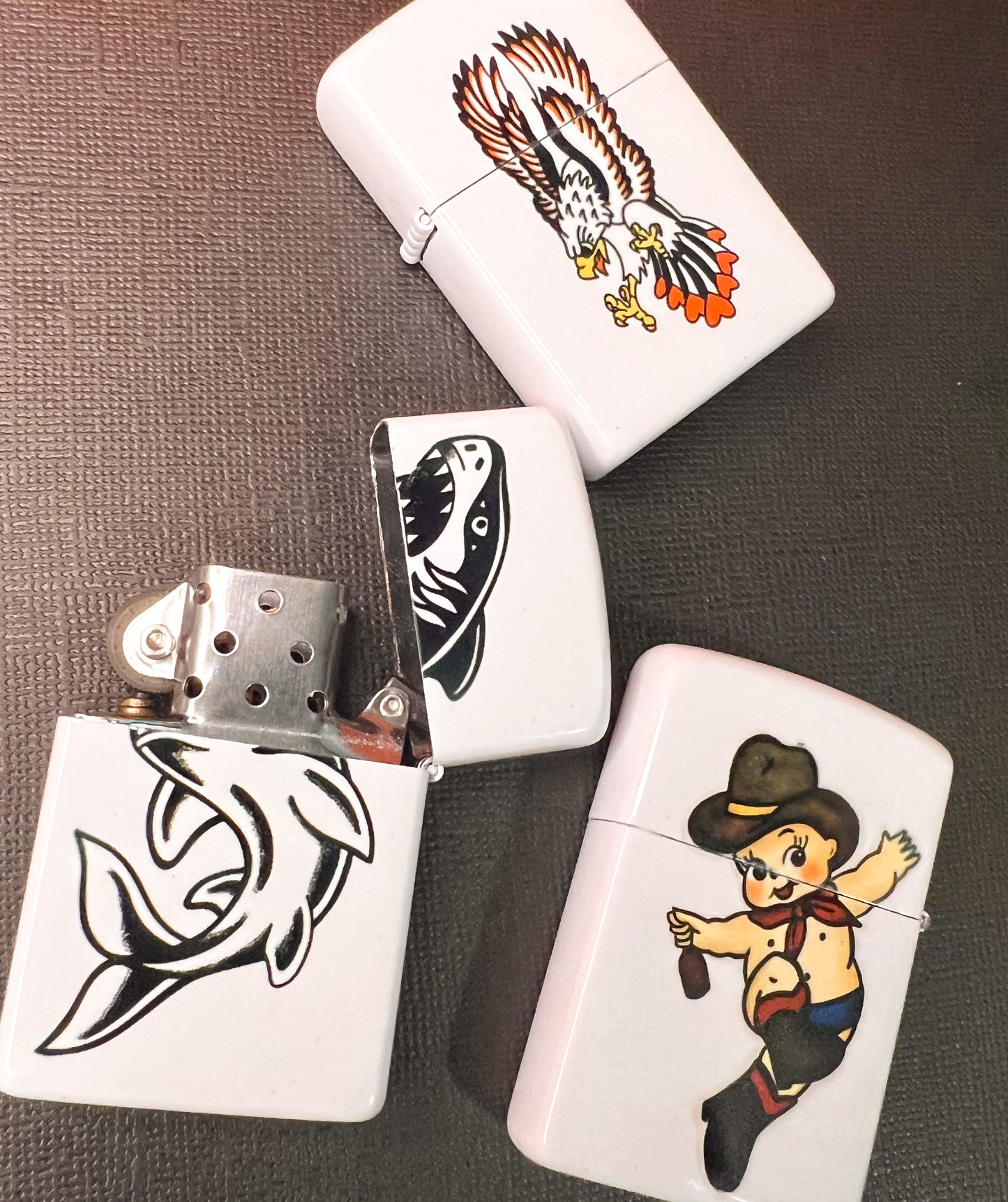 Traditional Tattoo Inspired + Flip Top Lighters