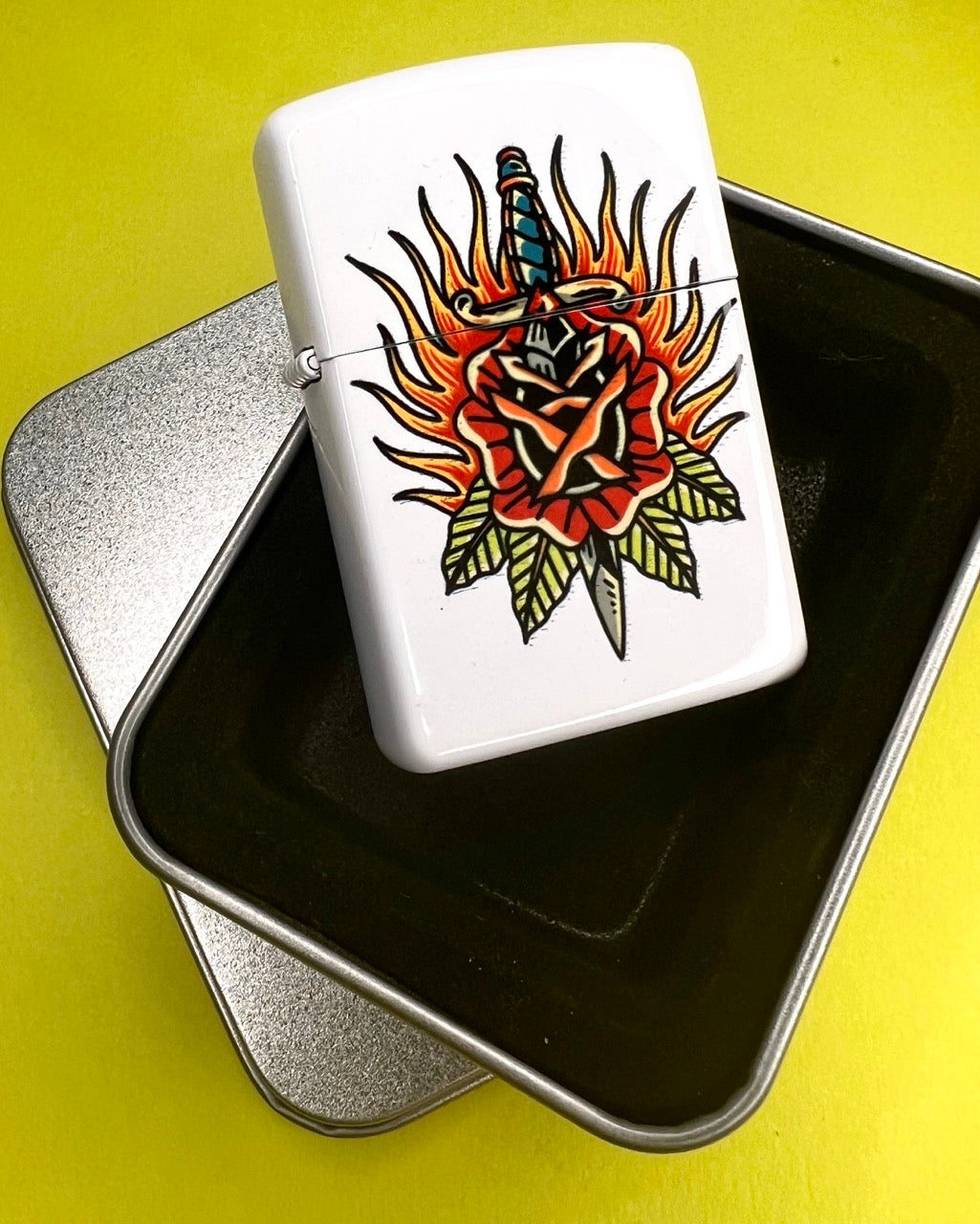 Traditional Tattoo Inspired + Flip Top Lighters