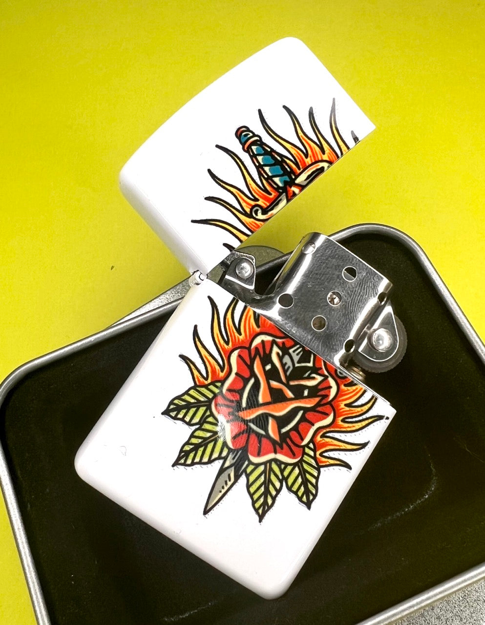 Traditional Tattoo Inspired + Flip Top Lighters