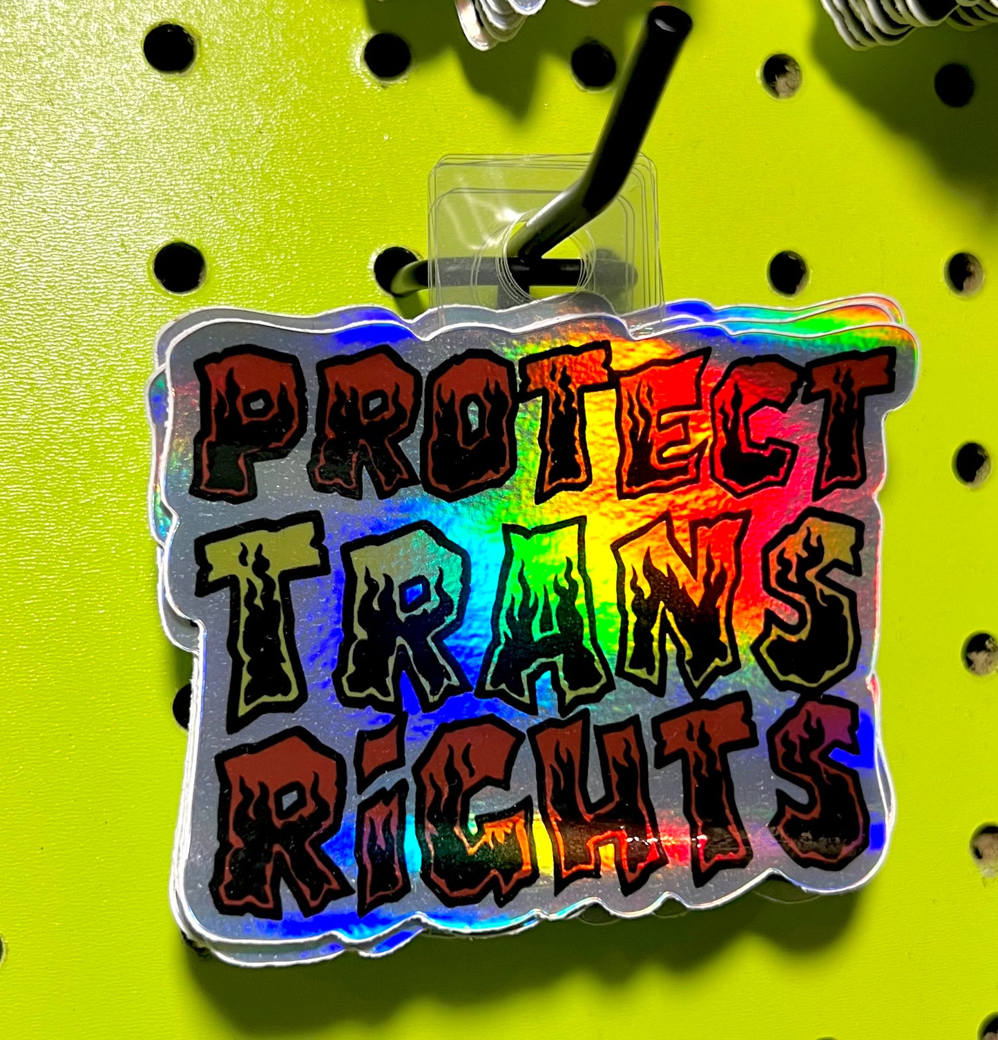 Protect Trans Rights + Holographic Sticker