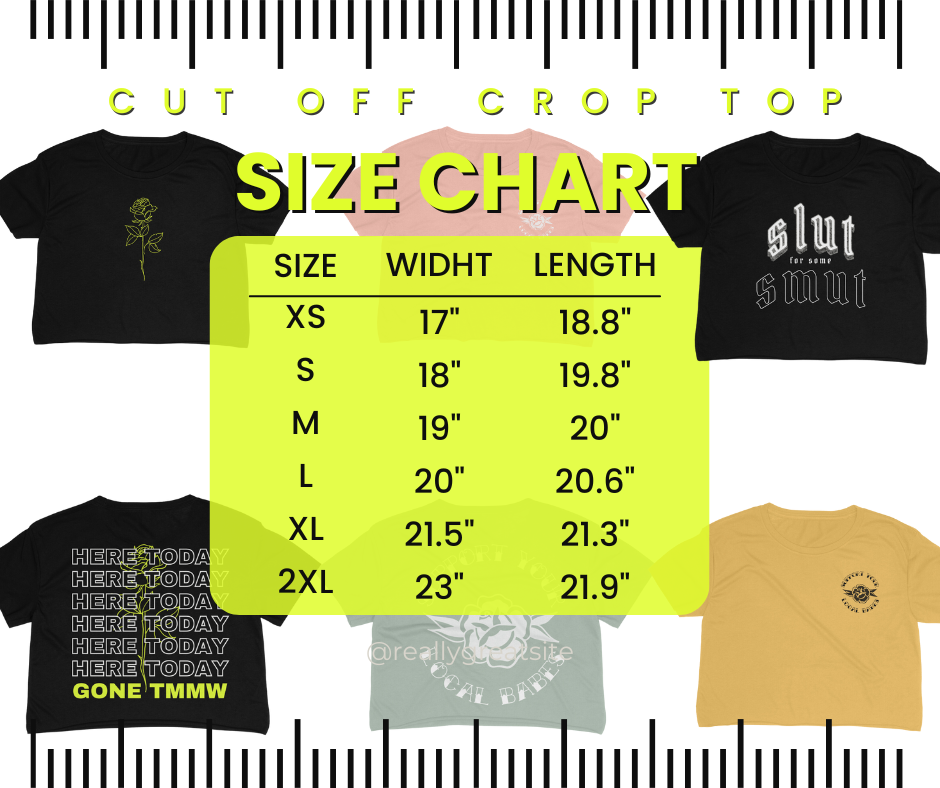 Sl*t for some Smut + Crop Top