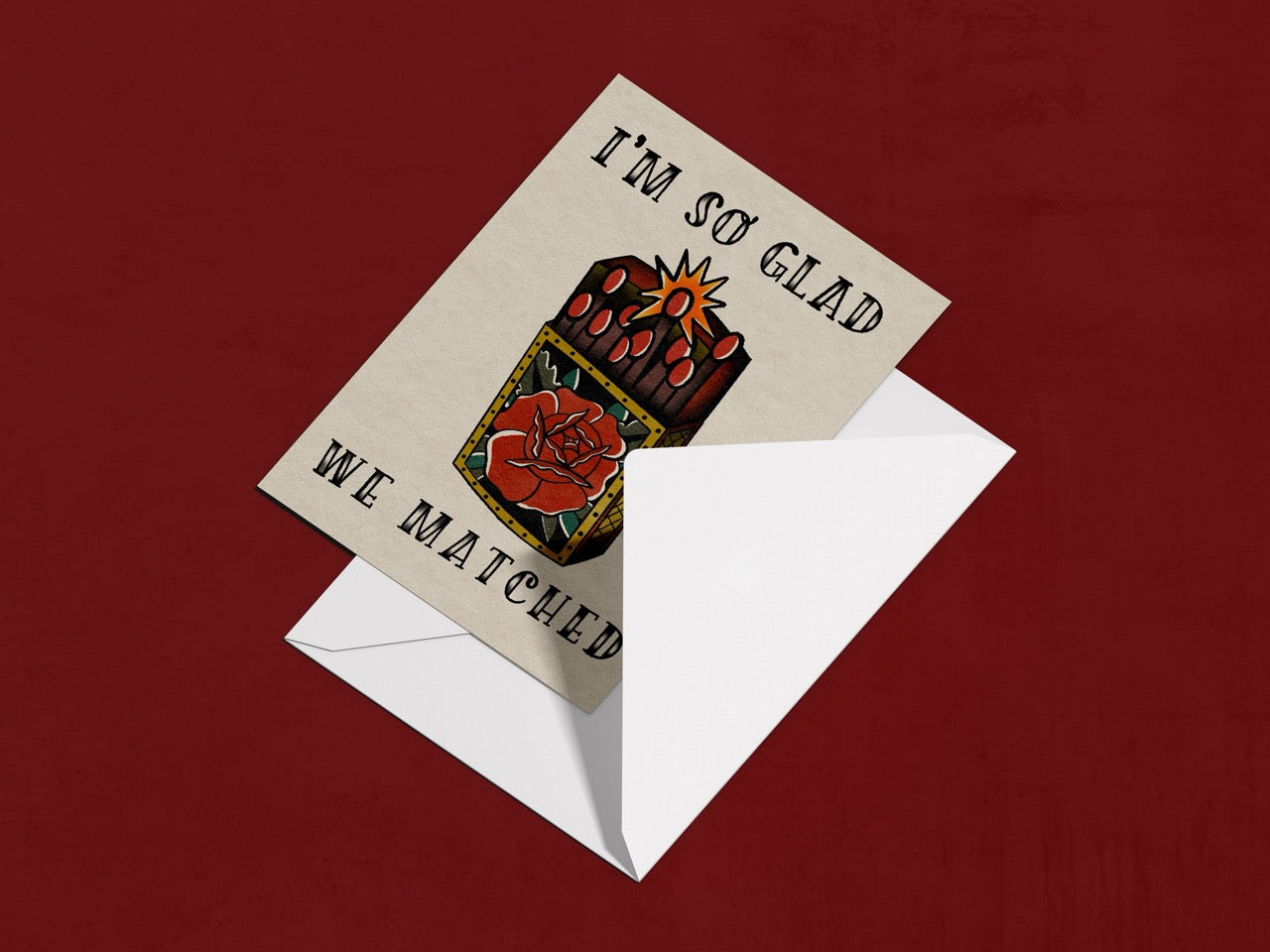 I'm so glad we matched 5x7 Greeting Card