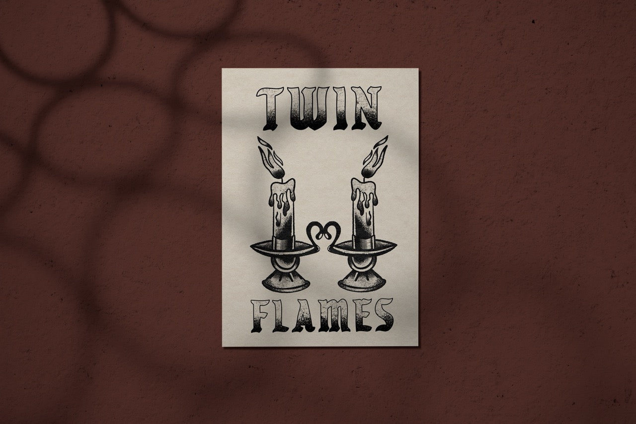 Twin Flames 5x7 Greeting Card
