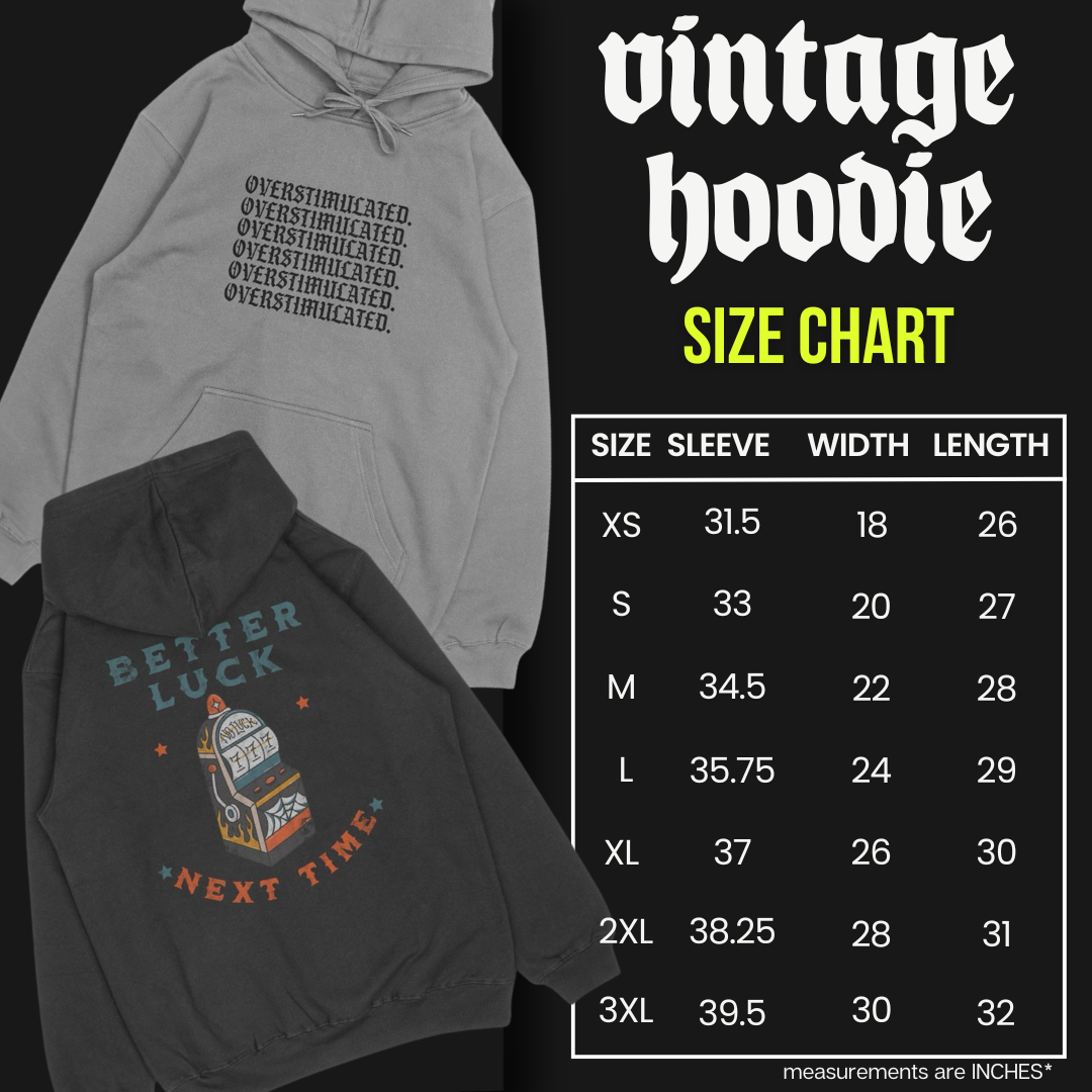 Well Mannered, Evil Tempered + Vintage Hoodie