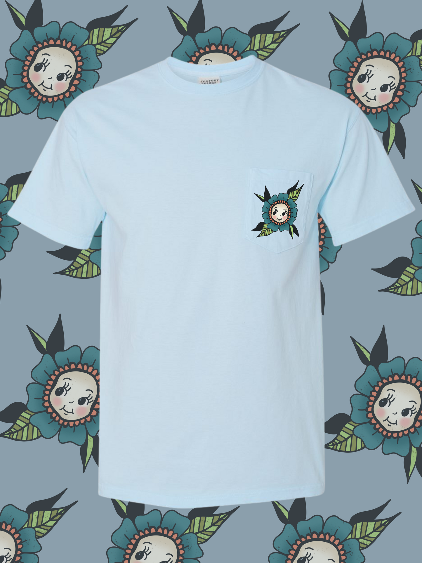 Kewpie Flower + Pocket Tee