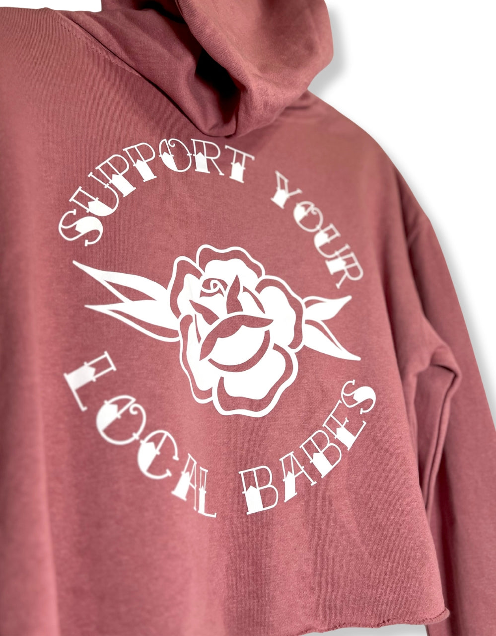 Support Your Local Babes Cropped Hoodie