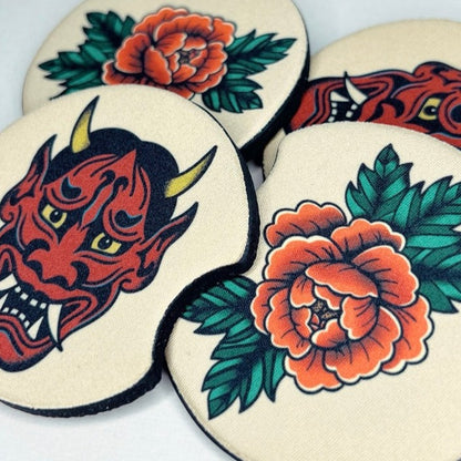 Traditional Tattoo Car Coasters