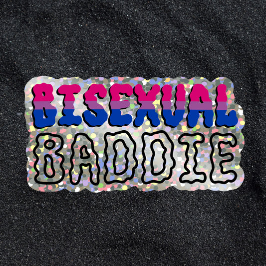 Bisexual Baddie + Glitter Sticker