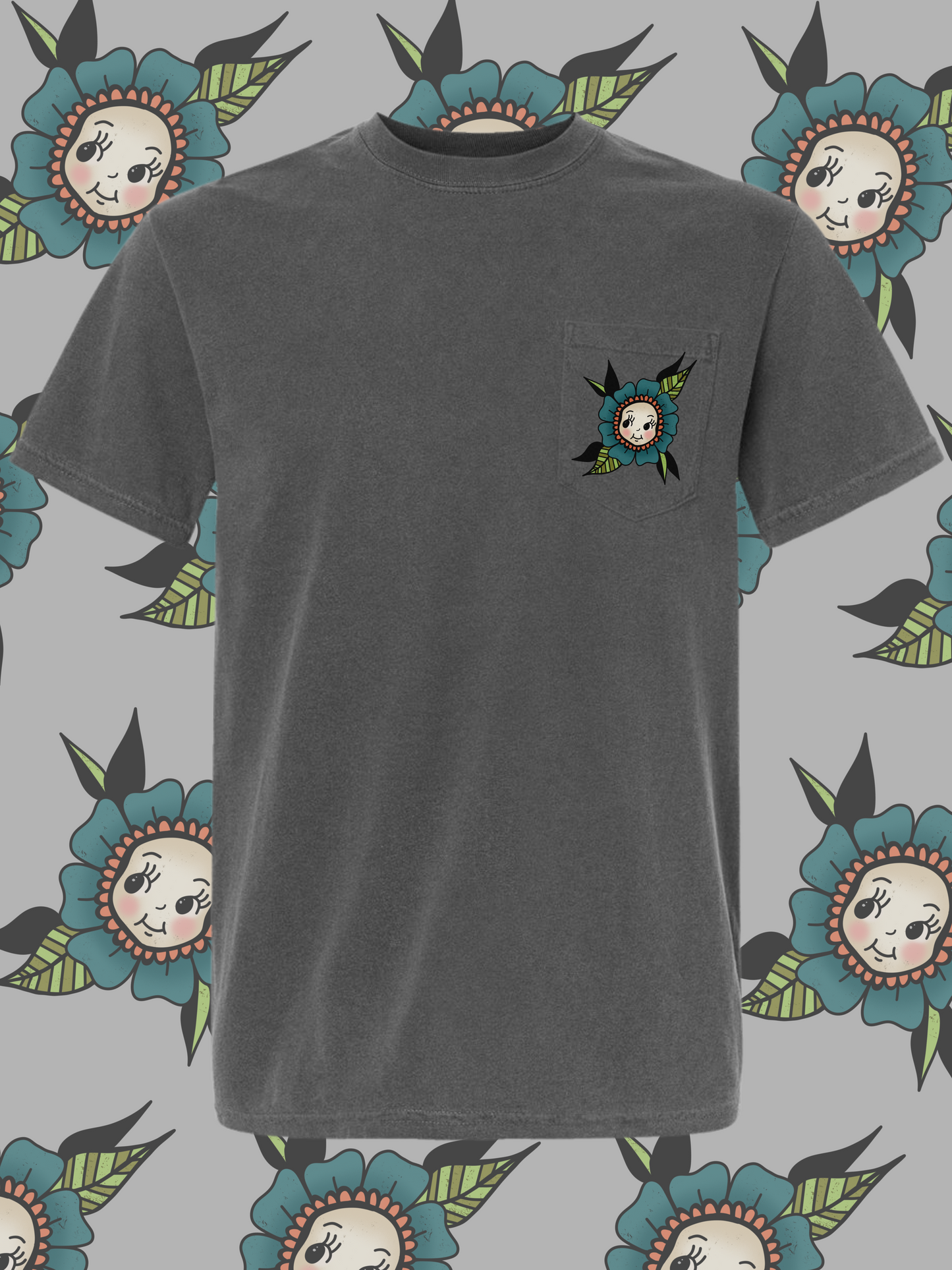 Kewpie Flower + Pocket Tee