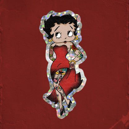 Betty + Glitter Sticker