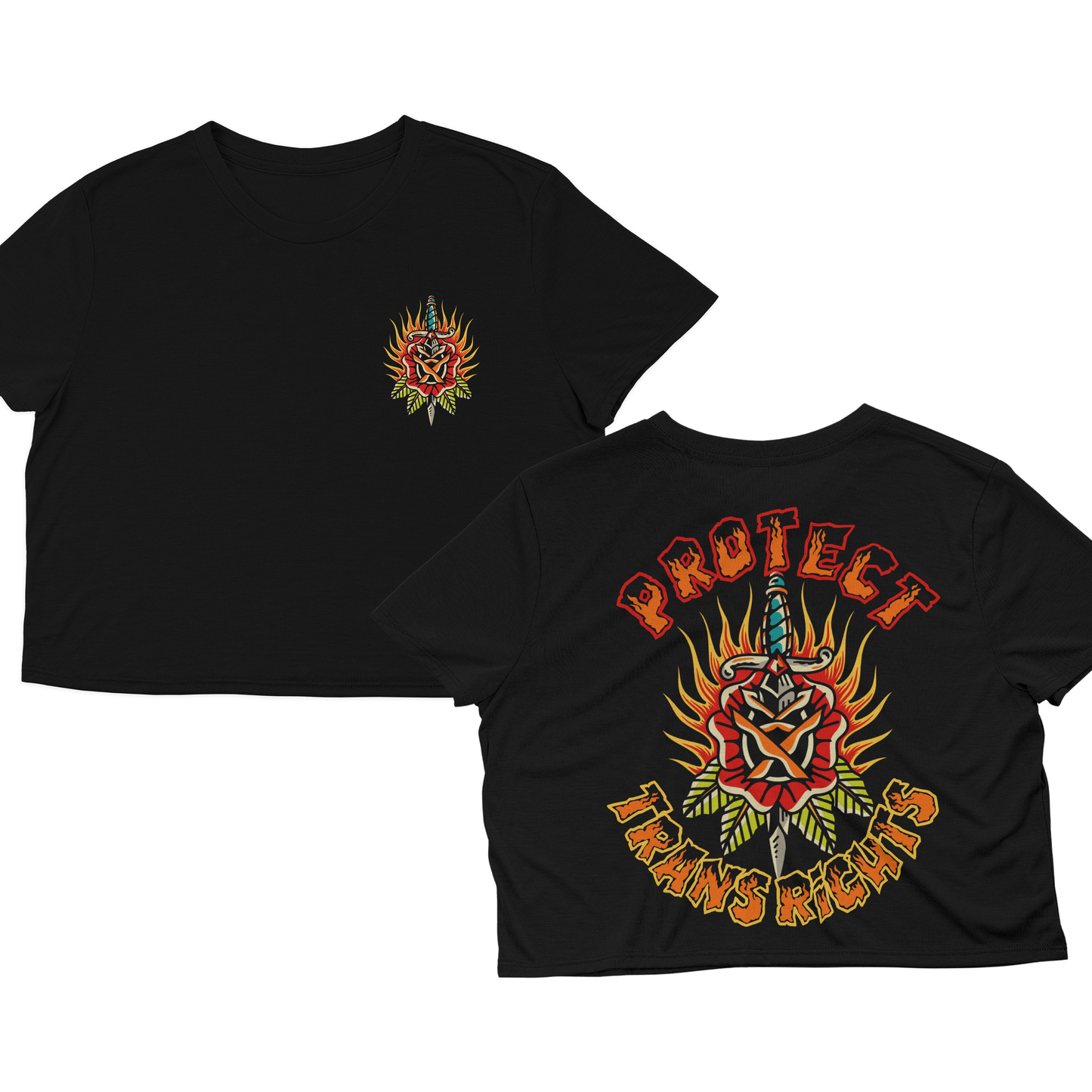 Protect Trans Rights + Crop Top
