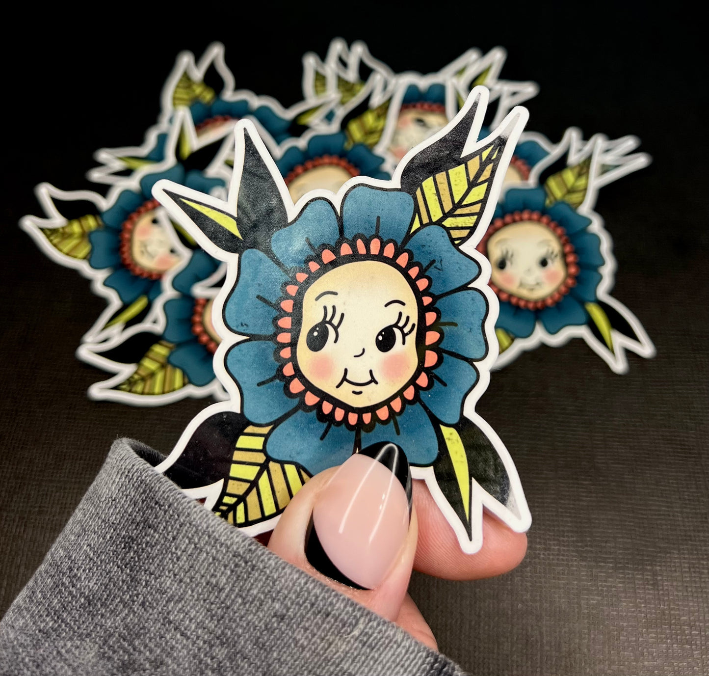 Kewpie Flower Sticker