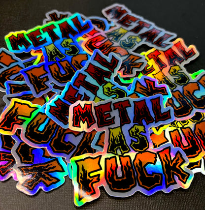 Metal as F**k Holographic Sticker