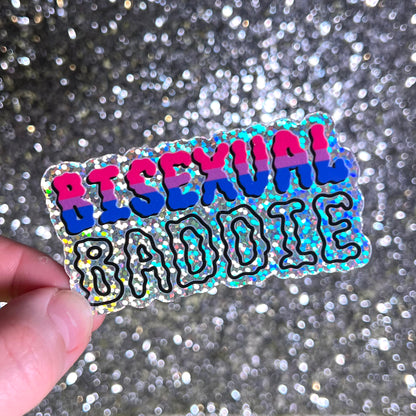 Bisexual Baddie + Glitter Sticker