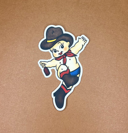 Kewpie Cowboy Sticker