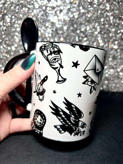 Traditional Tattoo Flash + Classic Mug