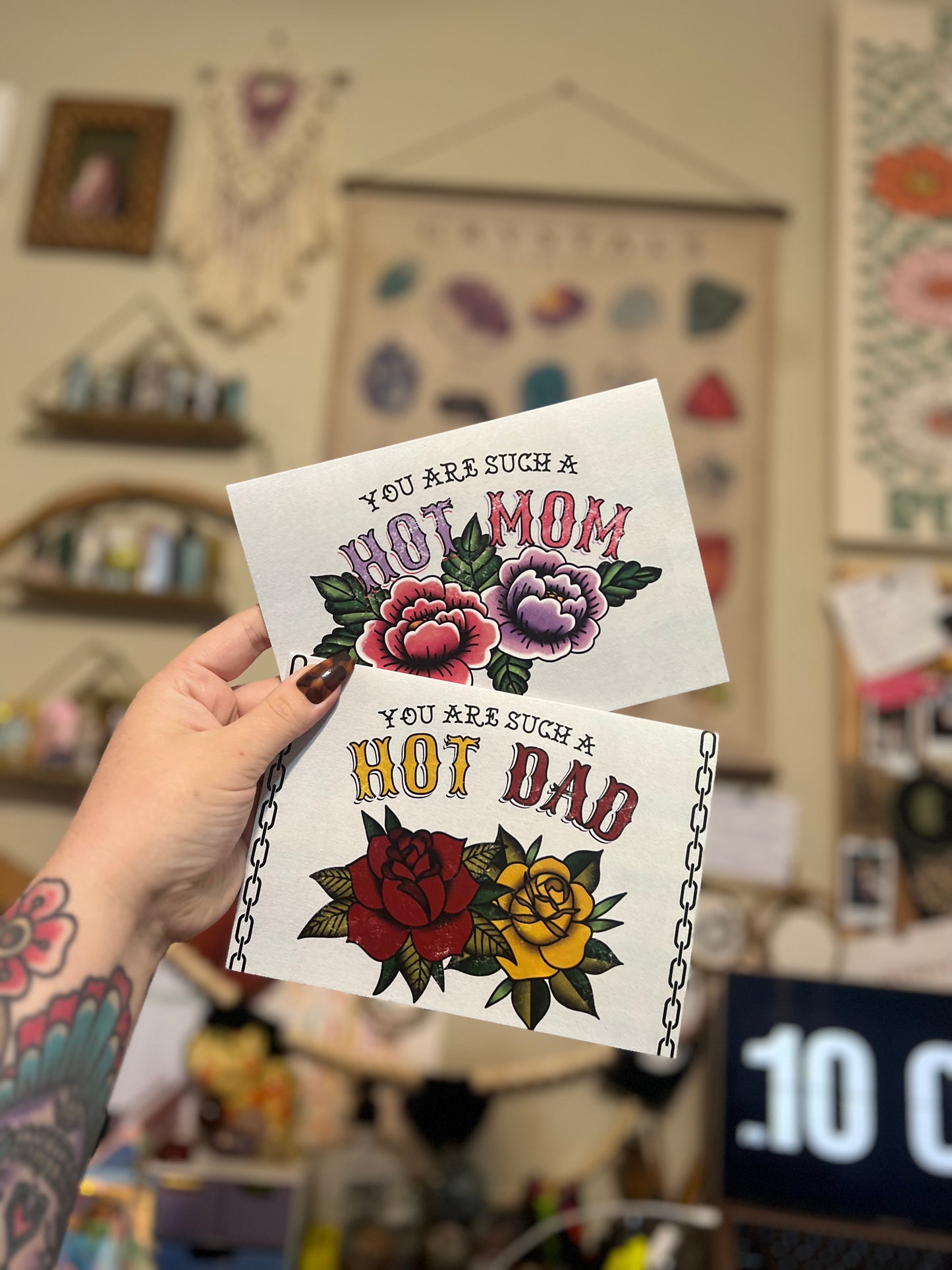 Hot Mom 7x5 Greeting Card