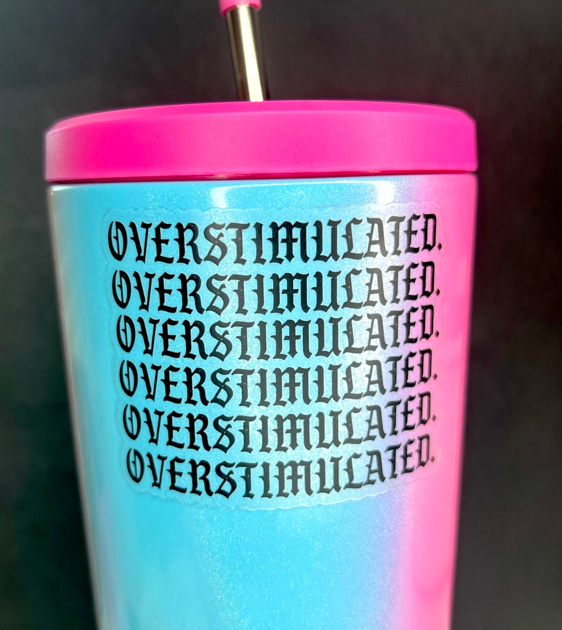 OVERSTIMULATED Clear Sticker