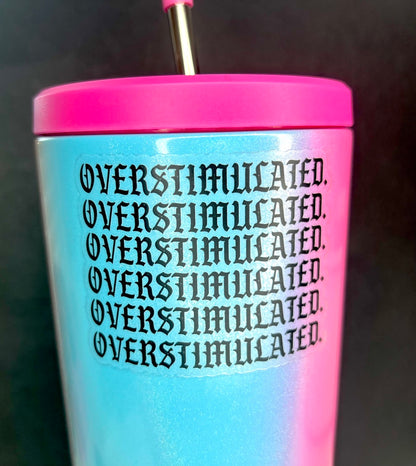 OVERSTIMULATED Clear Sticker