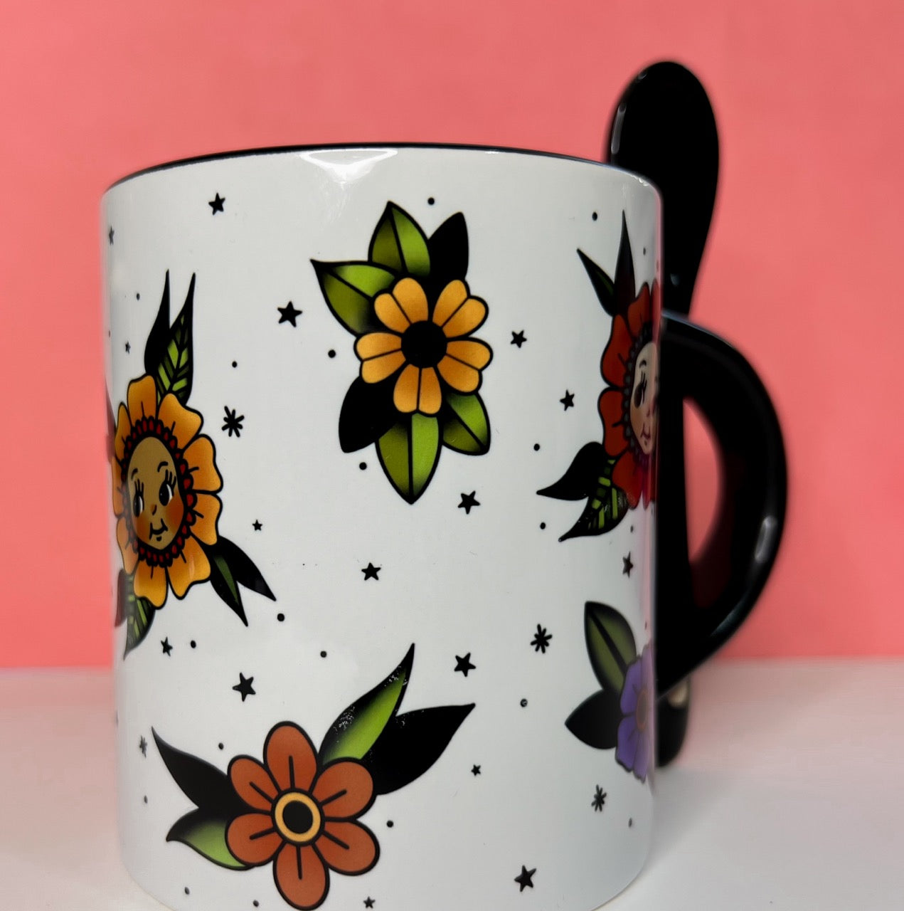 Kewpie Flower Mugs