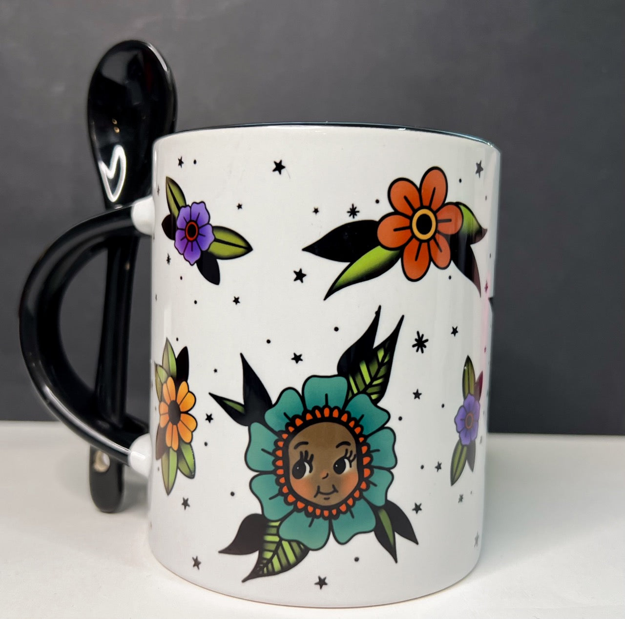 Kewpie Flower Mugs