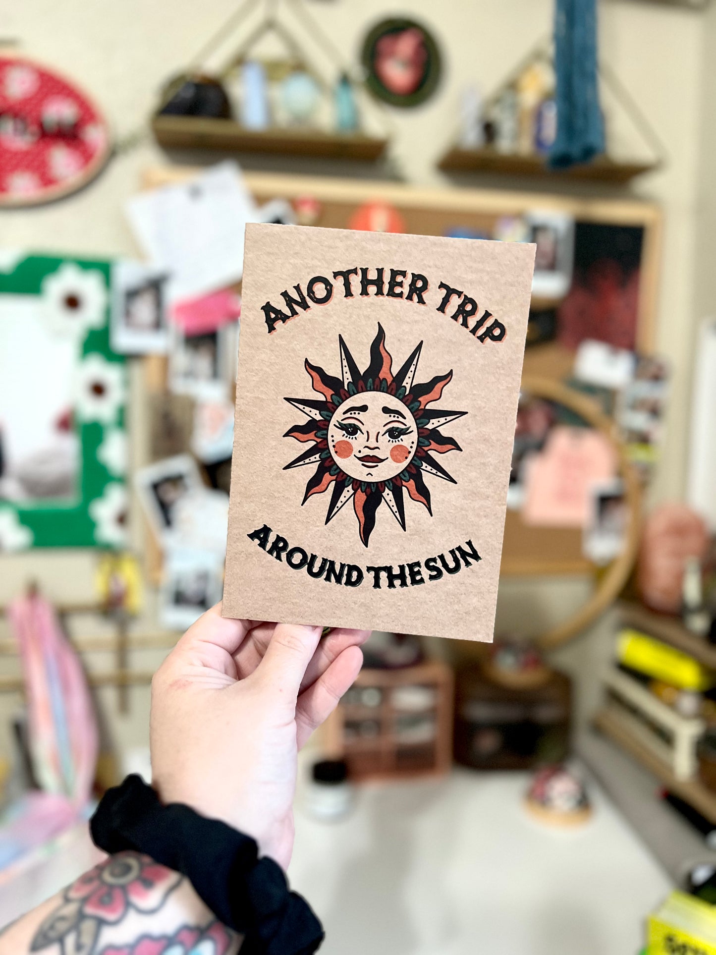 Another Trip Around the Sun 5x7 Greeting Card