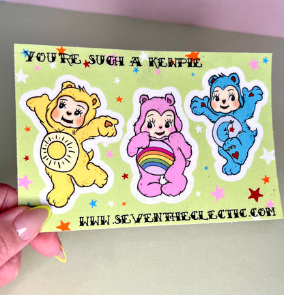 Kewpie Care Bear Sticker Sheet