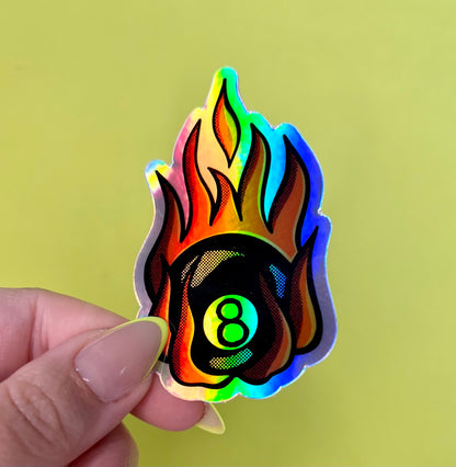 8 Ball Holographic Sticker