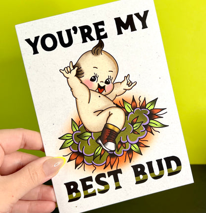 Best Bud 5x7 Greeting Card