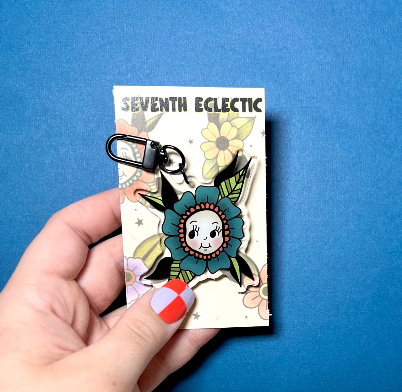 Kewpie Flower Keychain