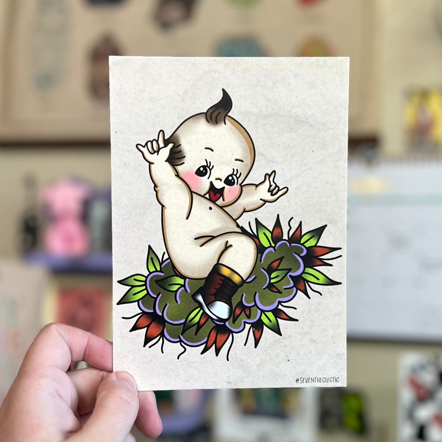 5x7 Bud Kewpie Print