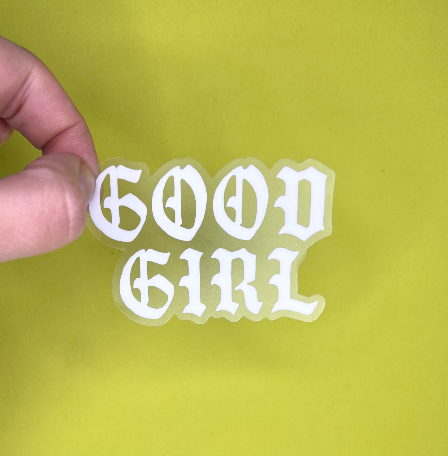 Good Girl Clear Sticker