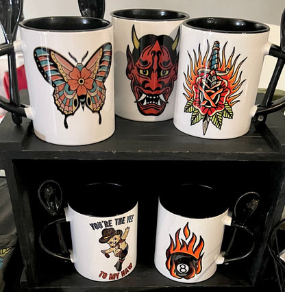 Traditional Hannya Tattoo Flash Classic Mug