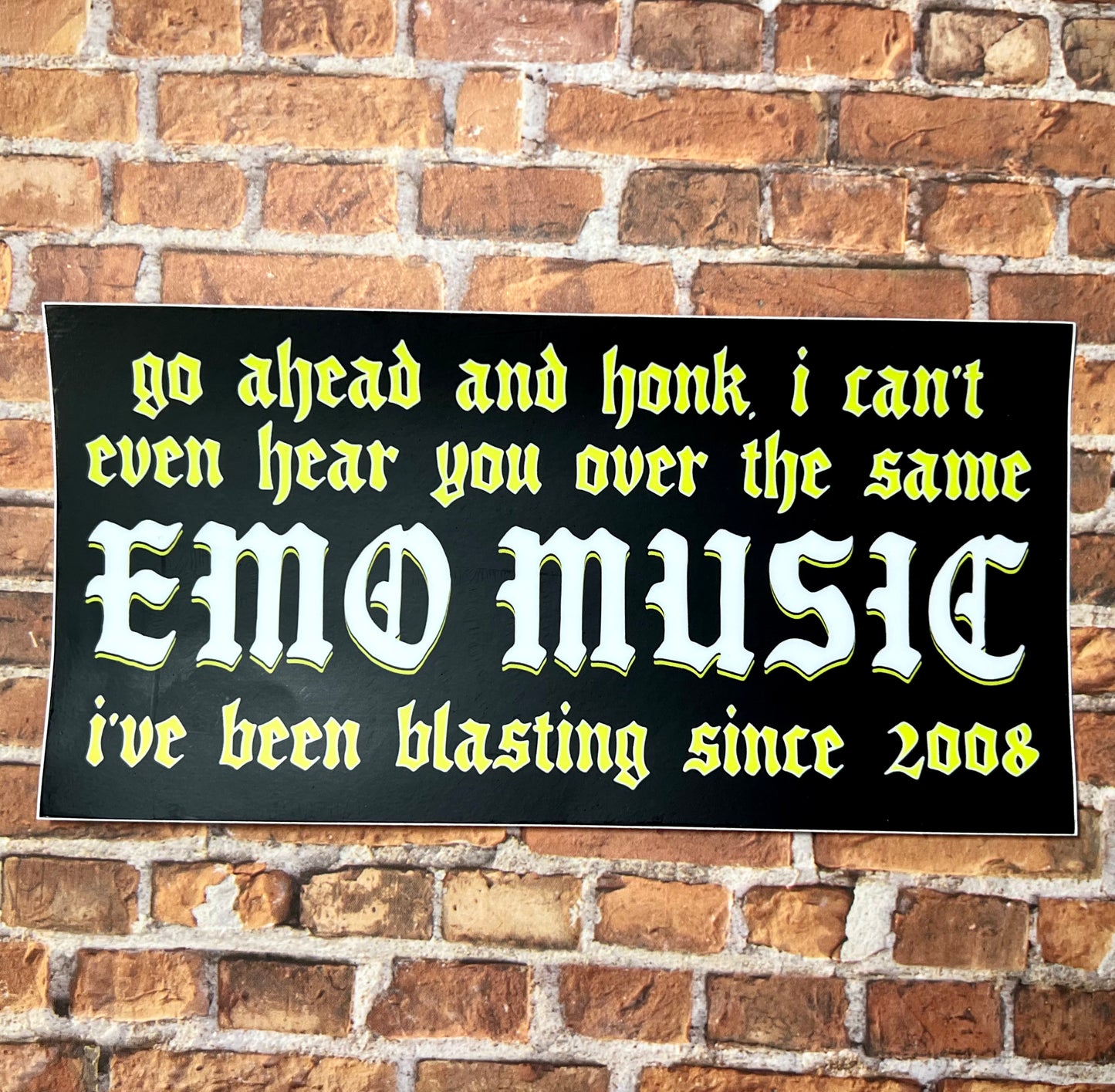 Emo Music Bumper Sticker