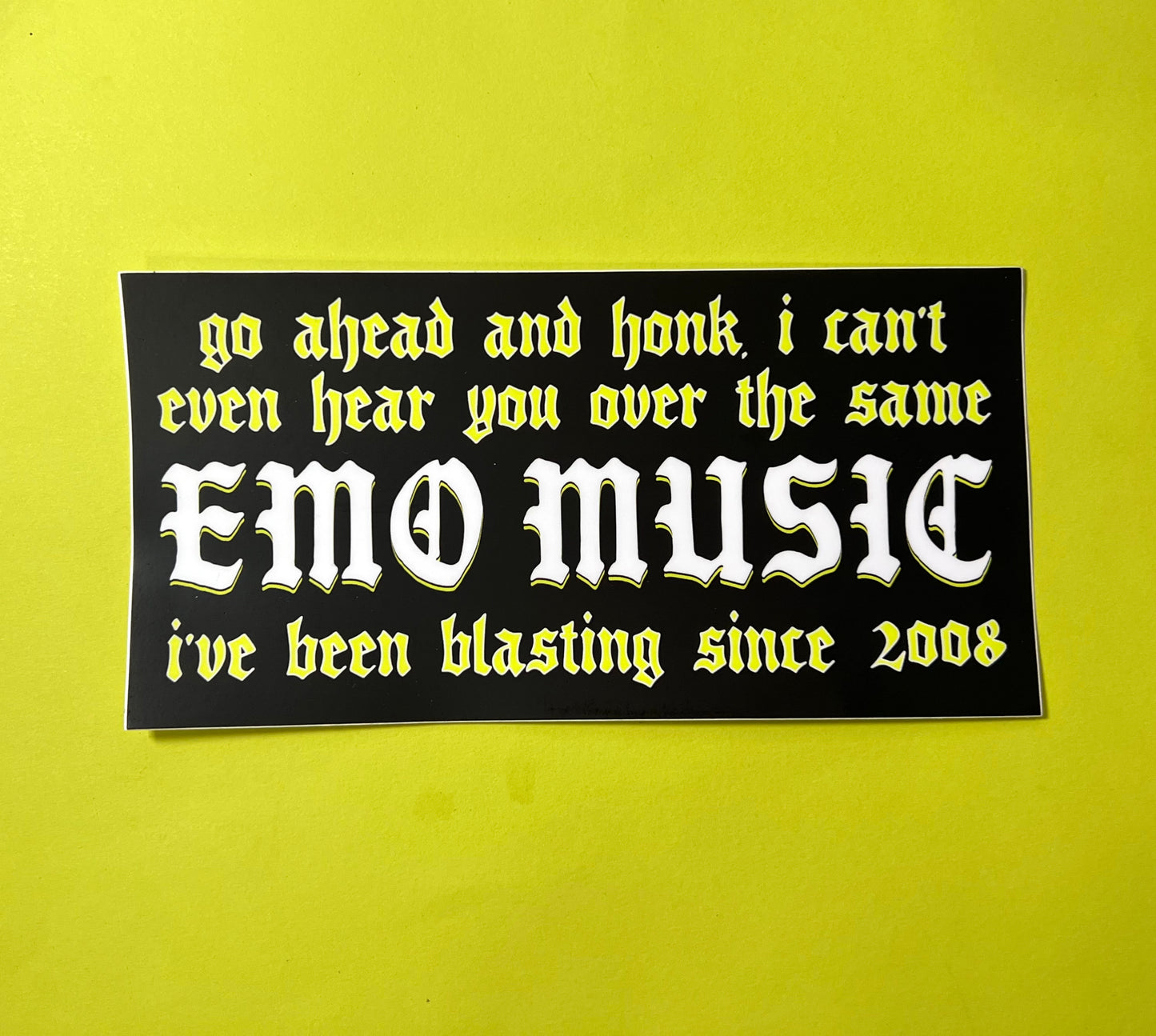 Emo Music Bumper Sticker