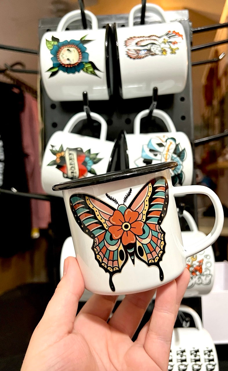 Traditional Tattoo Flash Camper Mugs